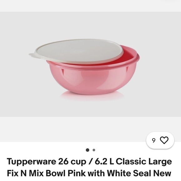 NEW (NIP)Tupperware Pink Fix-N-Mix Bowl, 26 cup capacity - Picture 8 of 8